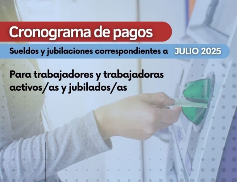 Cronograma de pago de haberes y jubilaciones