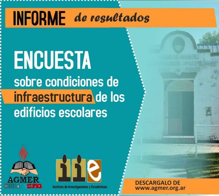 Resultados de la encuesta sobre condiciones de infraestructura de los edificios escolares