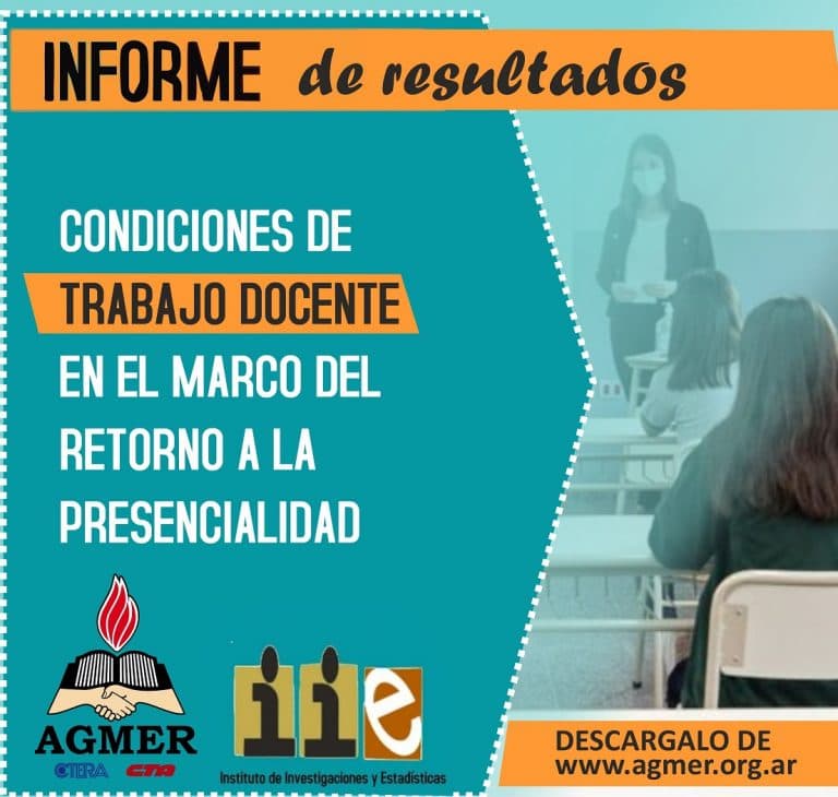 Encuesta sobre condiciones de trabajo docente en el marco del retorno a la presencialidad. Informe de resultados