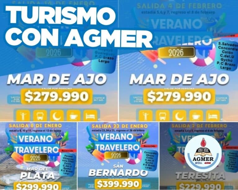 Turismo con AGMER: destinos 2026