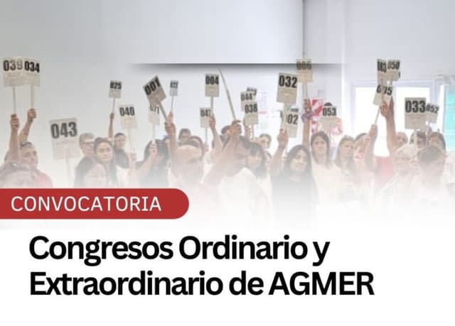Sesionarán el jueves los congresos Ordinario y Extraordinario de AGMER