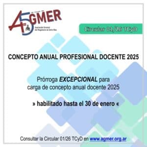 Prórroga Concepto Anual Profesional Docente 2025