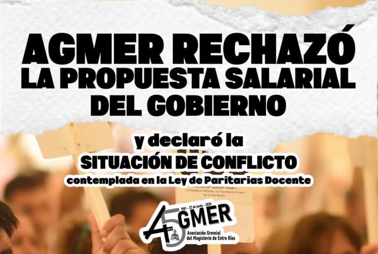 AGMER RECHAZA LA PROPUESTA