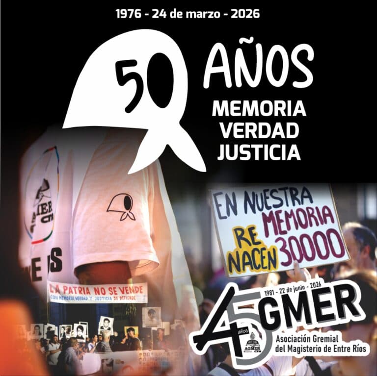 A 50 años, seguimos sosteniendo las mismas banderas: Memoria, Verdad y Justicia ¡Siempre!