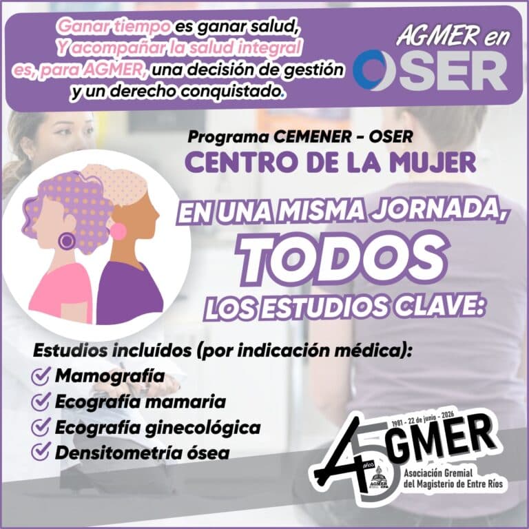 Centro de la Mujer: Todos los controles, en un mismo día y lugar