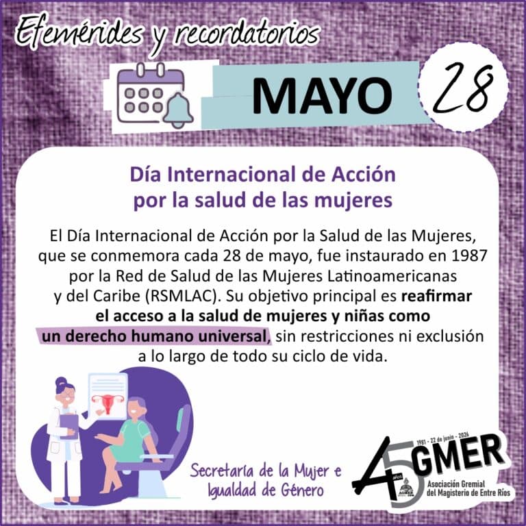 28 de mayo: Día Internacional de Acción por la Salud de las Mujeres