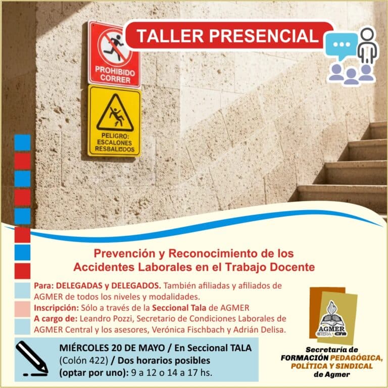 TALA » Taller sobre prevención y reconocimiento de los accidentes laborales en el trabajo docente