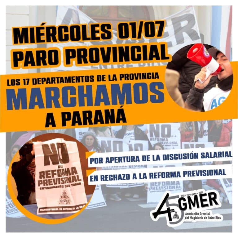Miércoles 01 de julio: PARO
