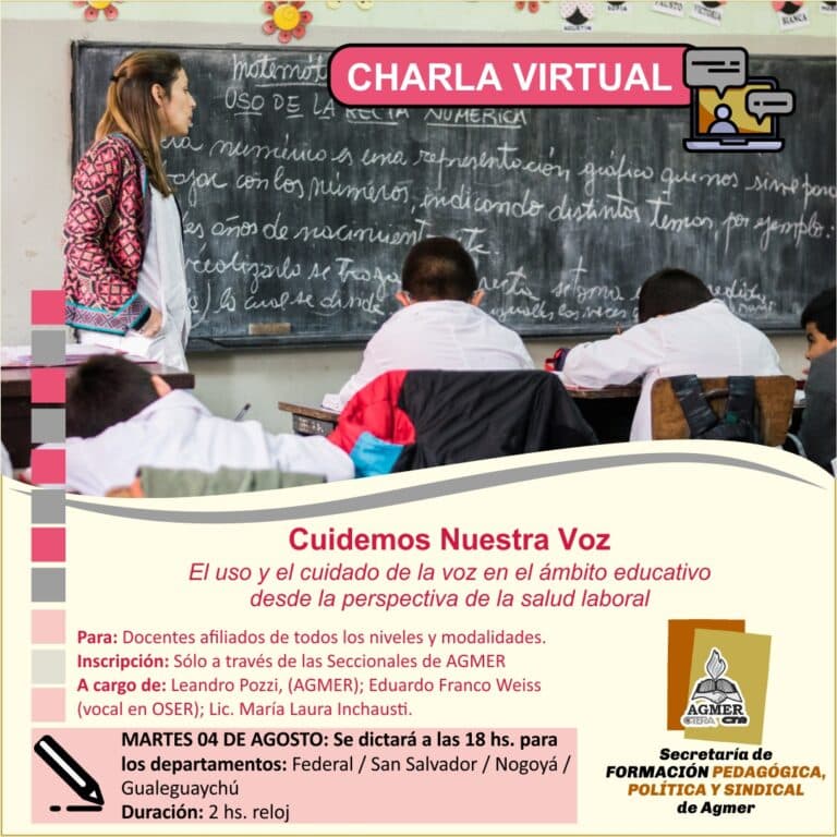 Charla virtual sobre el uso de la voz en cuatro departamentos de la provincia