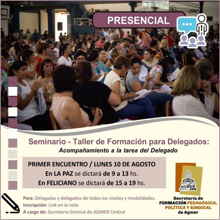 Seminario-Taller de formación para delegadas y delegados