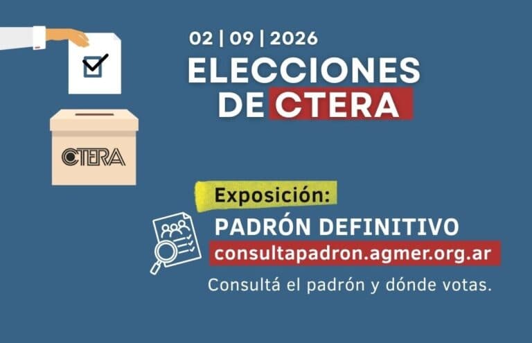 Elecciones de CTERA: está expuesto el padrón definitivo