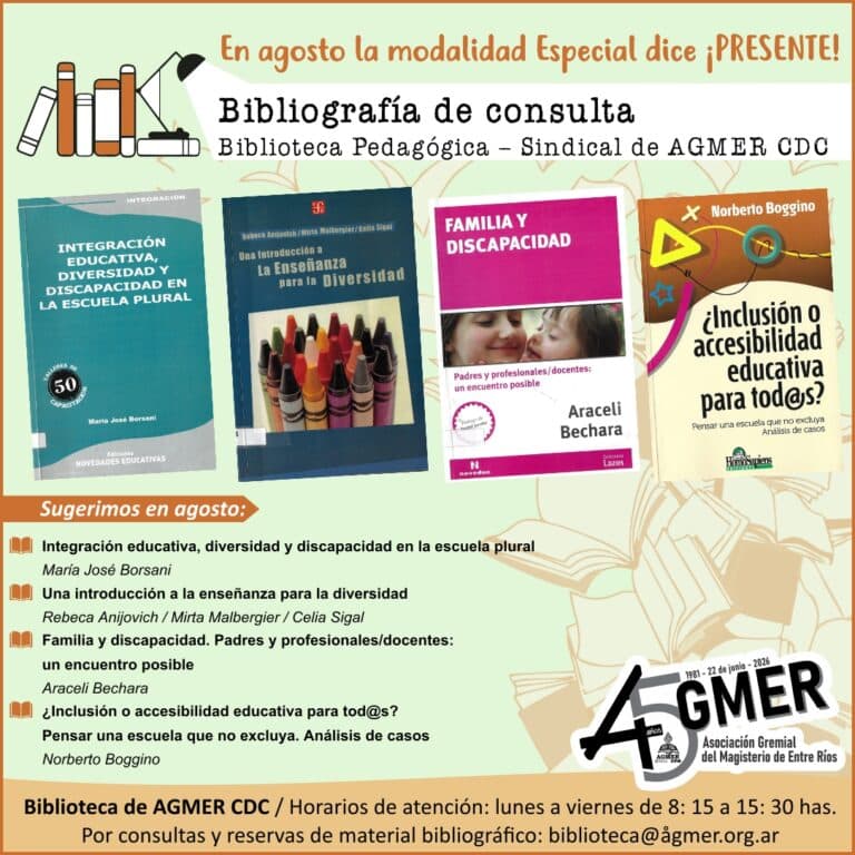 Las propuestas de lectura de nuestra Biblioteca Pedagógica Sindical en el día de la Educación Especial