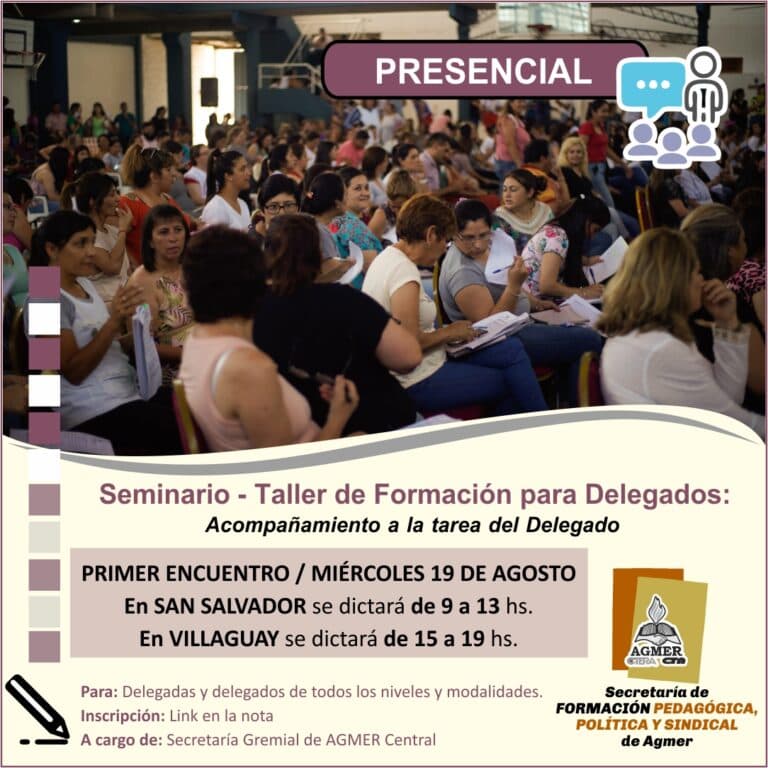 Primer encuentro del Seminario Taller de formación para delegadas y delegados en San Salvador y Villaguay