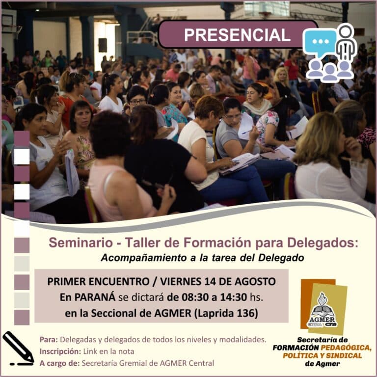 PARANÁ » Seminario-Taller de formación para delegadas y delegados