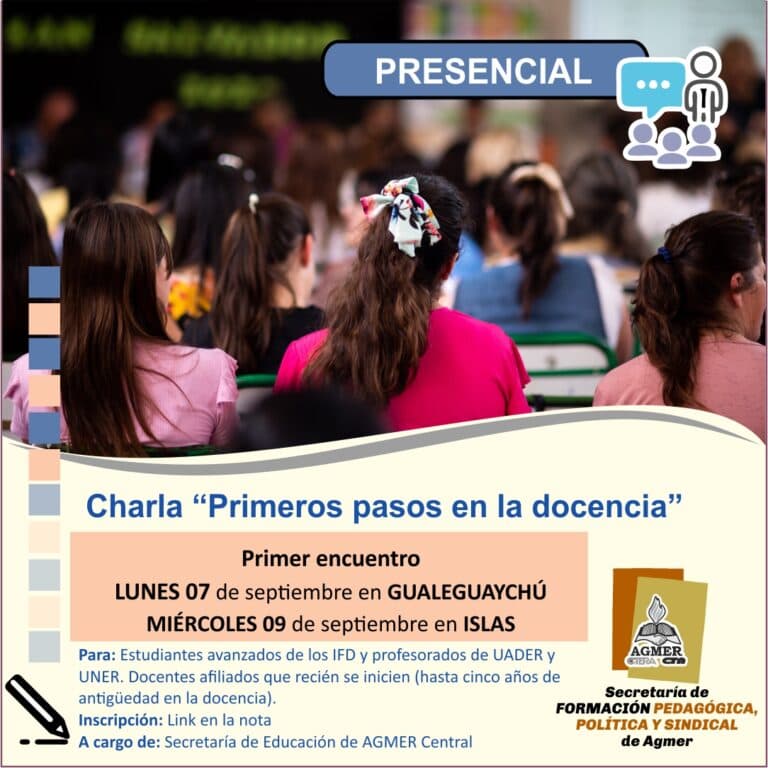 Charla “Primeros pasos en la docencia” en Gualeguaychú e Islas