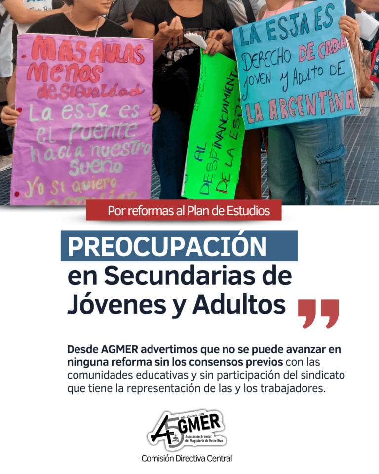 Preocupación en Escuelas Secundarias de Jóvenes y Adultos